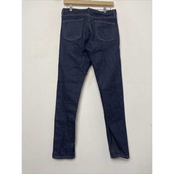 Uniqlo Jeans Mens 29x34 Dark Blue Denim Jeans Ankle Selvage Selvedge - Picture 9 of 9